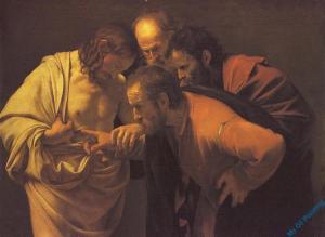 Incredulity of Saint Thomas  by Carvaggio ca. 1602